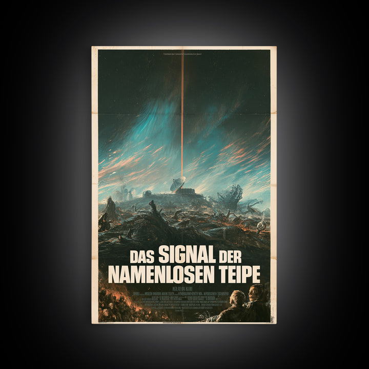 The Signal Of The Nameless Deep, German Language Horror Movie Poster, 1960s Horror Art, Retro Horror Movie Art, Canvas Print