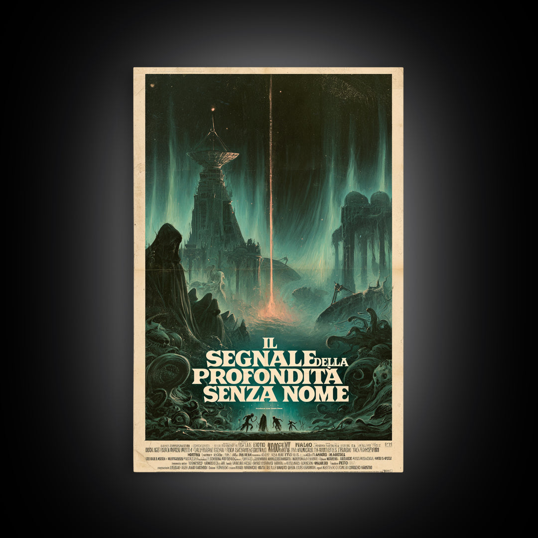 The Signal Of The Nameless Deep, Italian Language Horror Movie Poster, 1970s Horror Art, Cosmic Horror Movie Art, Canvas Print