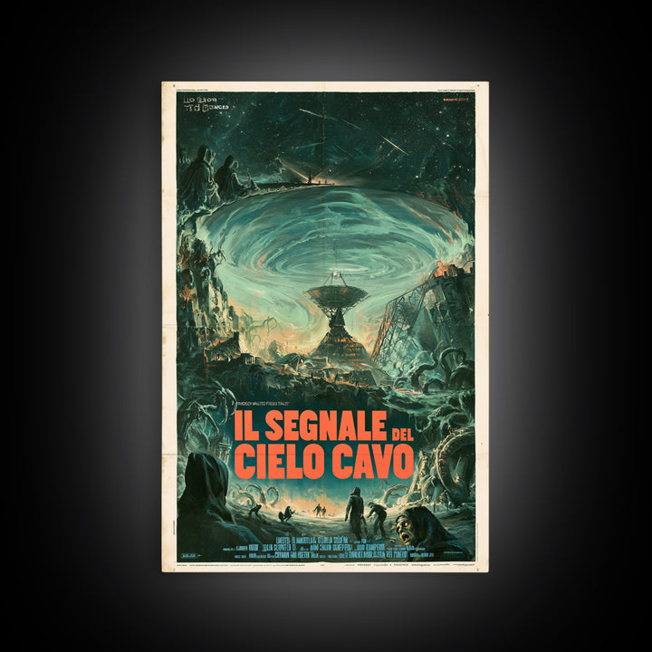 The Signal Of The Hollow Sky, Italian Language Horror Movie Poster, 1970s Horror Art, Classic Monster Poster, Canvas Print, Halloween Decor
