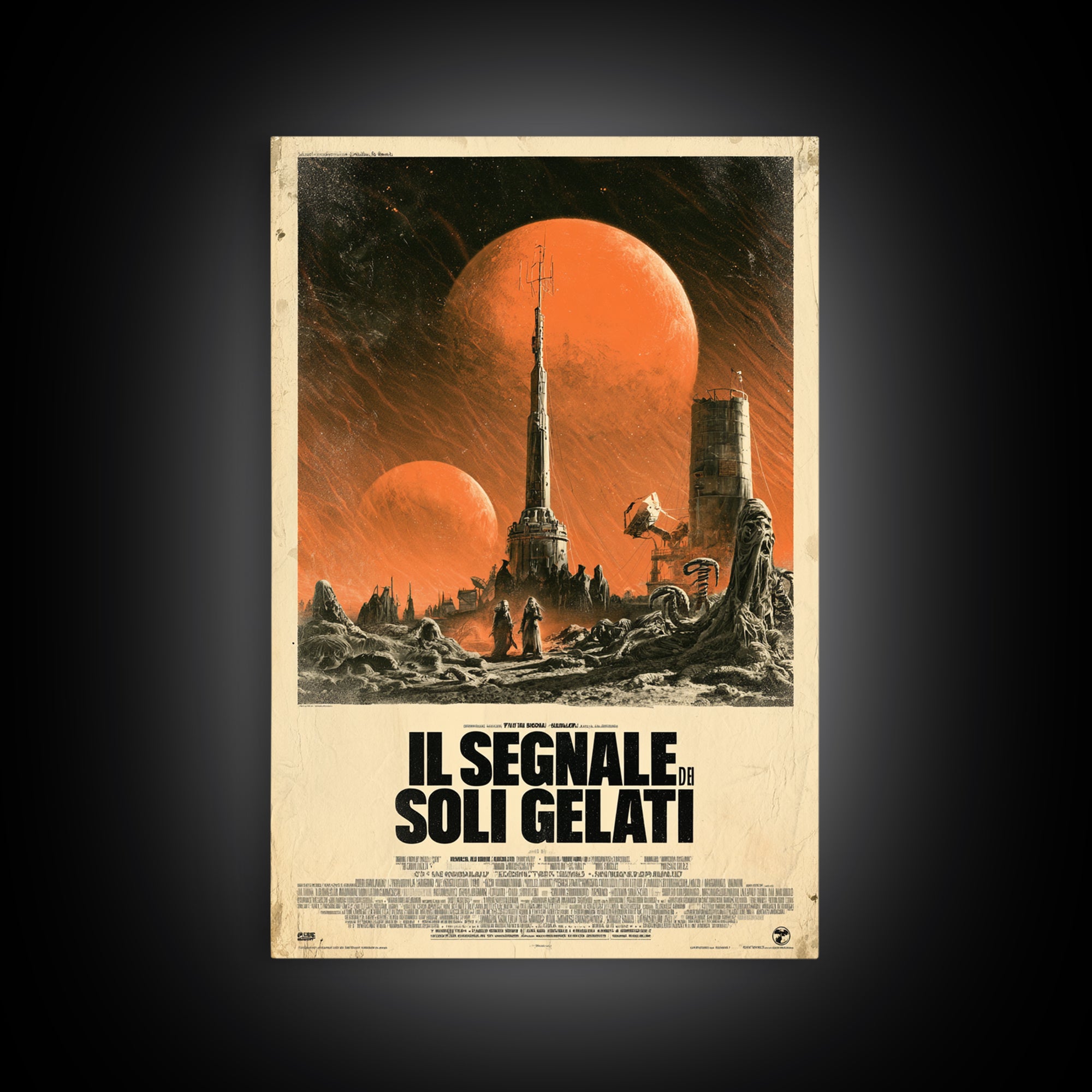The Signal Of Frozen Suns, Italian Language Horror Movie Poster, 1970s Horror Art, Cult Horror Poster, Framed Canvas Print