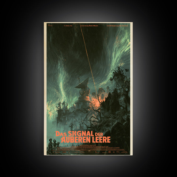 The Signal Of The Outer Void, German Language Horror Movie Poster, 1960s Horror Art, Lovecraftian Horror Poster, Framed Canvas Print