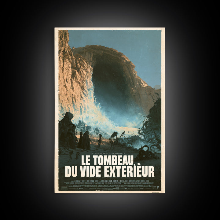 The Tomb Of The Outer Void, French Language Horror Movie Poster, 1960s Horror Art, Eldritch Cinema Wall Art, Framed Canvas Print