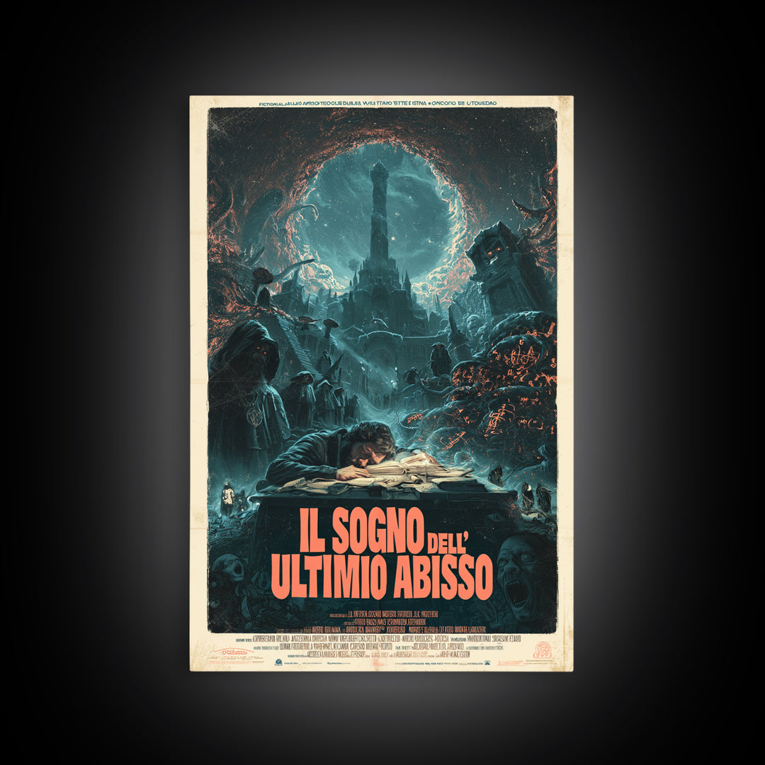 The Dream Of The Last Abyss, Italian Language Horror Movie Poster, 1970s Horror Art, Cosmic Horror Movie Art, Canvas Print