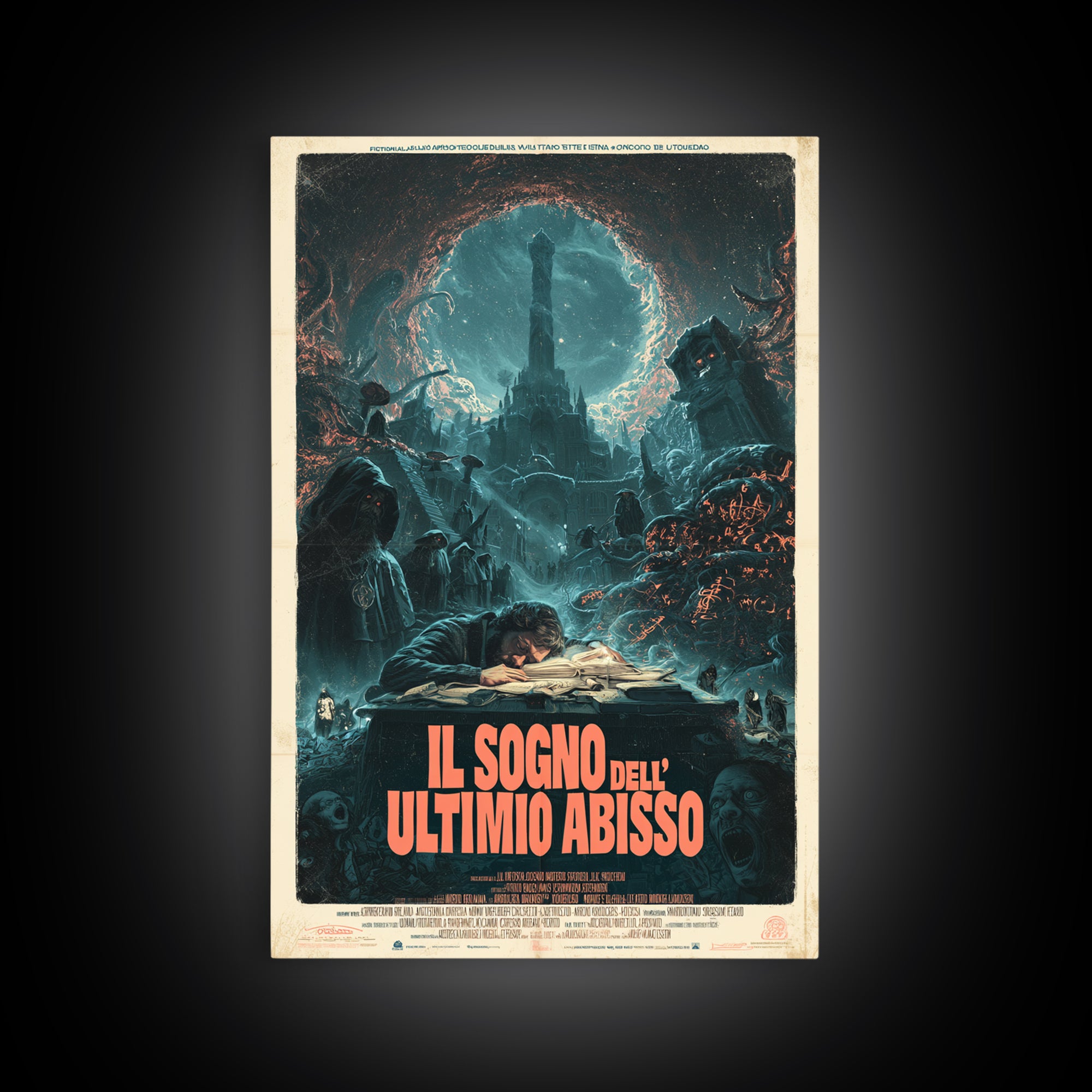 The Dream Of The Last Abyss, Italian Language Horror Movie Poster, 1970s Horror Art, Cosmic Horror Movie Art, Canvas Print