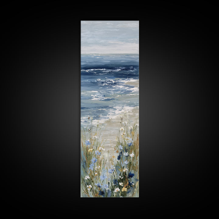 Coastal Botanical Bouquet Canvas Print, Coastal Art, Fine Art Print, Coastal Decor, Fine Art, Coastal, Wall Decor, Prints, COA-1x3-57