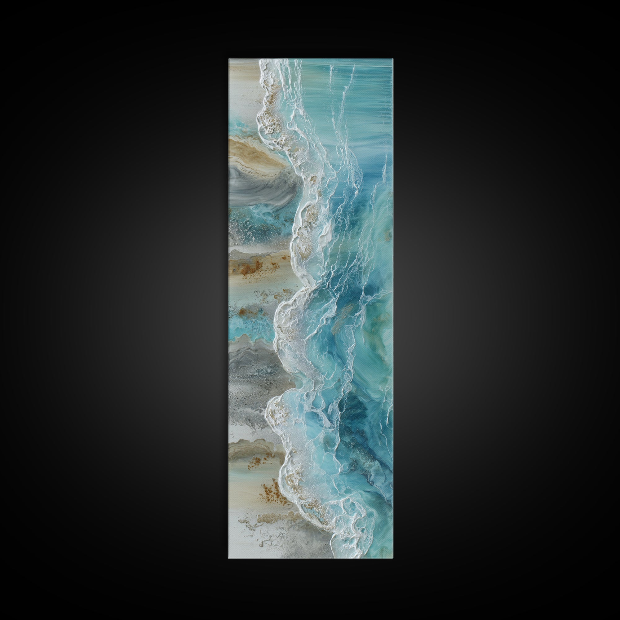 Oyster Shell Study Canvas Print, Coastal Art, Blue Wall Art, Coastal Decor, Oil Painting, Coastal, Gallery Decor, Neutral Decor, COA-1x3-63