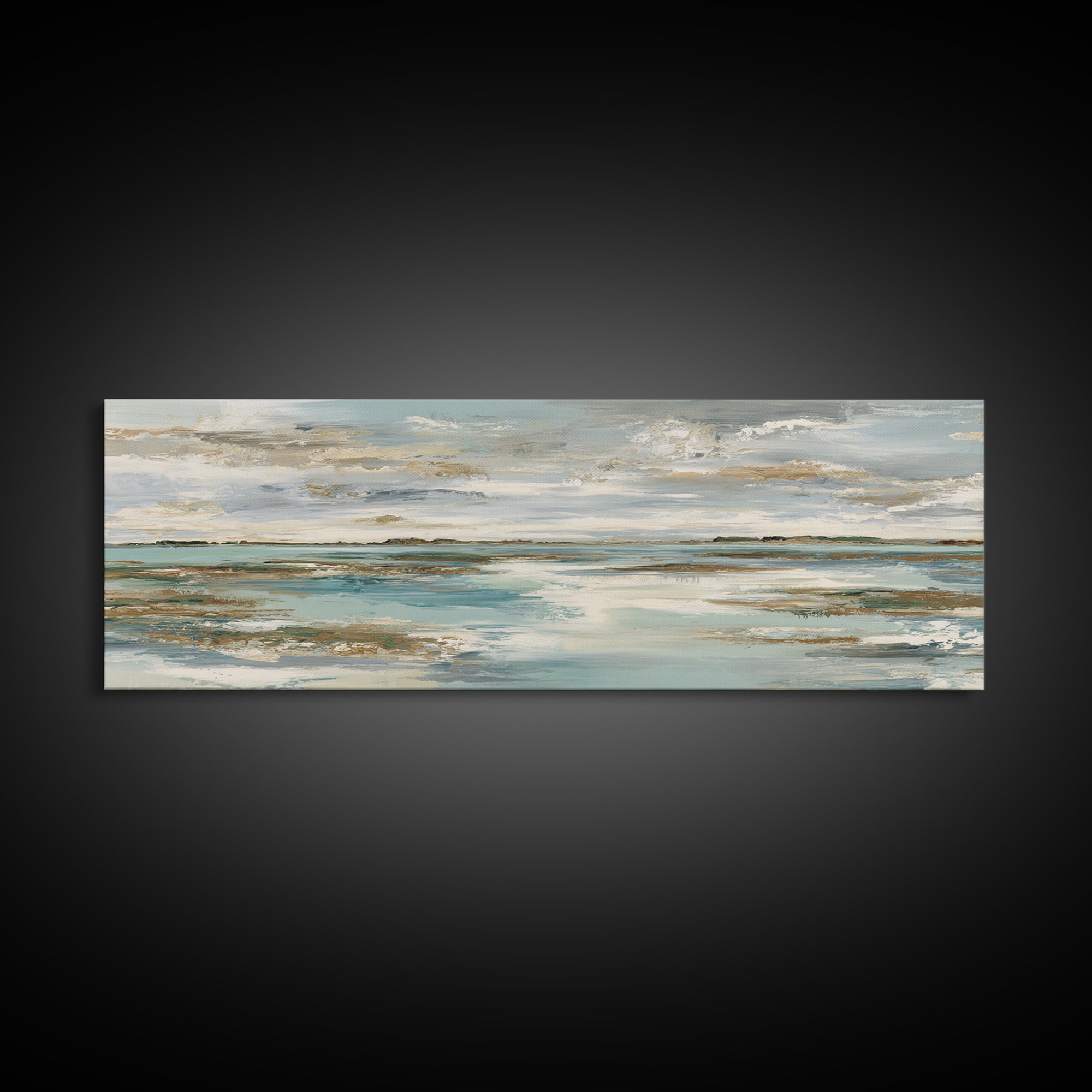 Abstract Seafoam Patterns Framed Canvas Print, Coastal Art, Bird Art, Coastal Decor, Fine Art, Coastal, Living Room Art, COA-3x1-58