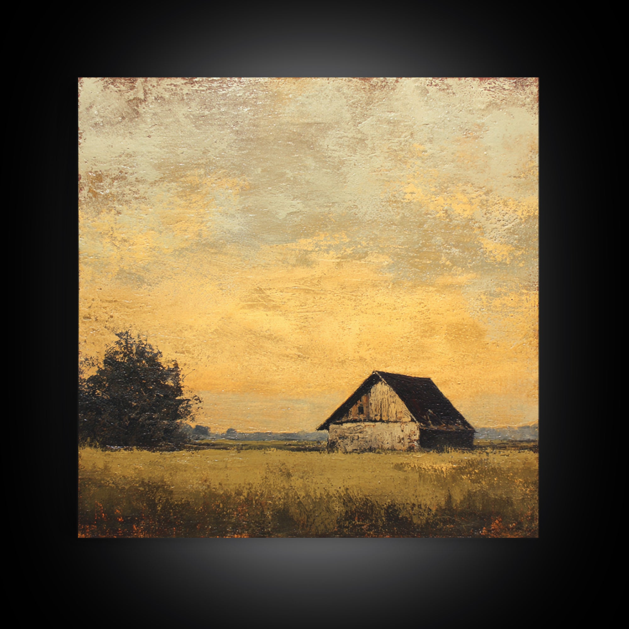 Rustic Barn Silhouette Canvas Print, Country Art, Wall Art, Farmhouse Decor, Fine Art, Country, Digital Print, Printable Art, COU-1x1-99