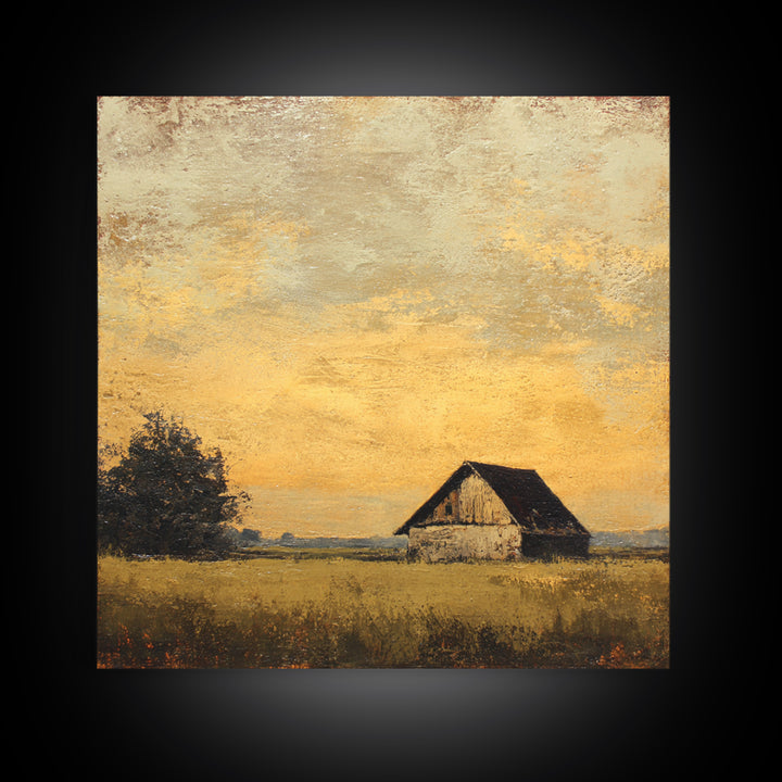 Rustic Barn Silhouette Canvas Print, Country Art, Wall Art, Farmhouse Decor, Fine Art, Country, Digital Print, Printable Art, COU-1x1-99