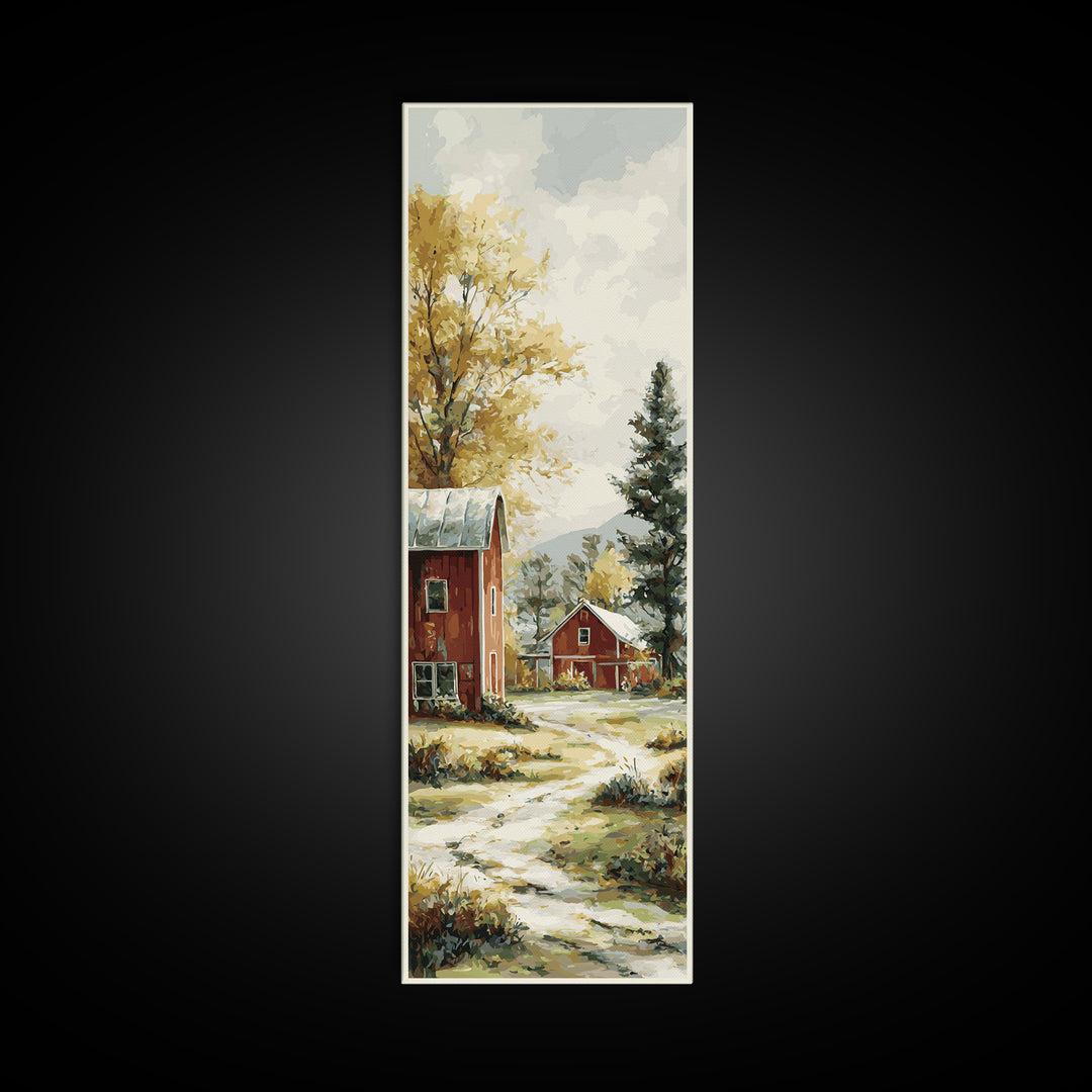 Apple Orchard with Warm Autumn Light Canvas Print, Country Art, Farmhouse Wall Art, Farmhouse Decor, Fine Art, Country, COU-1x3-42