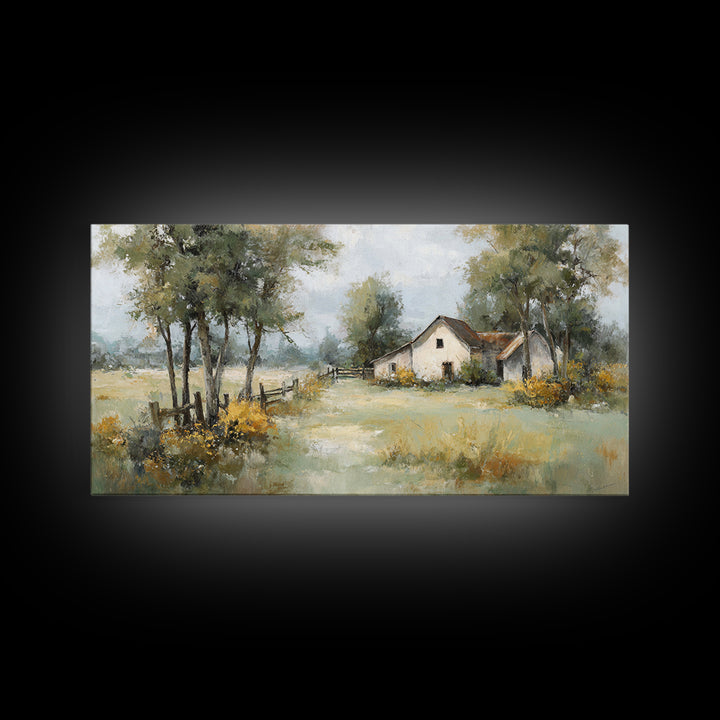 Apple Orchard with Warm Autumn Light Canvas Print, Country Art, Boho Decor, Farmhouse Decor, Abstract Art, Country, Art Prints, COU-2x1-26
