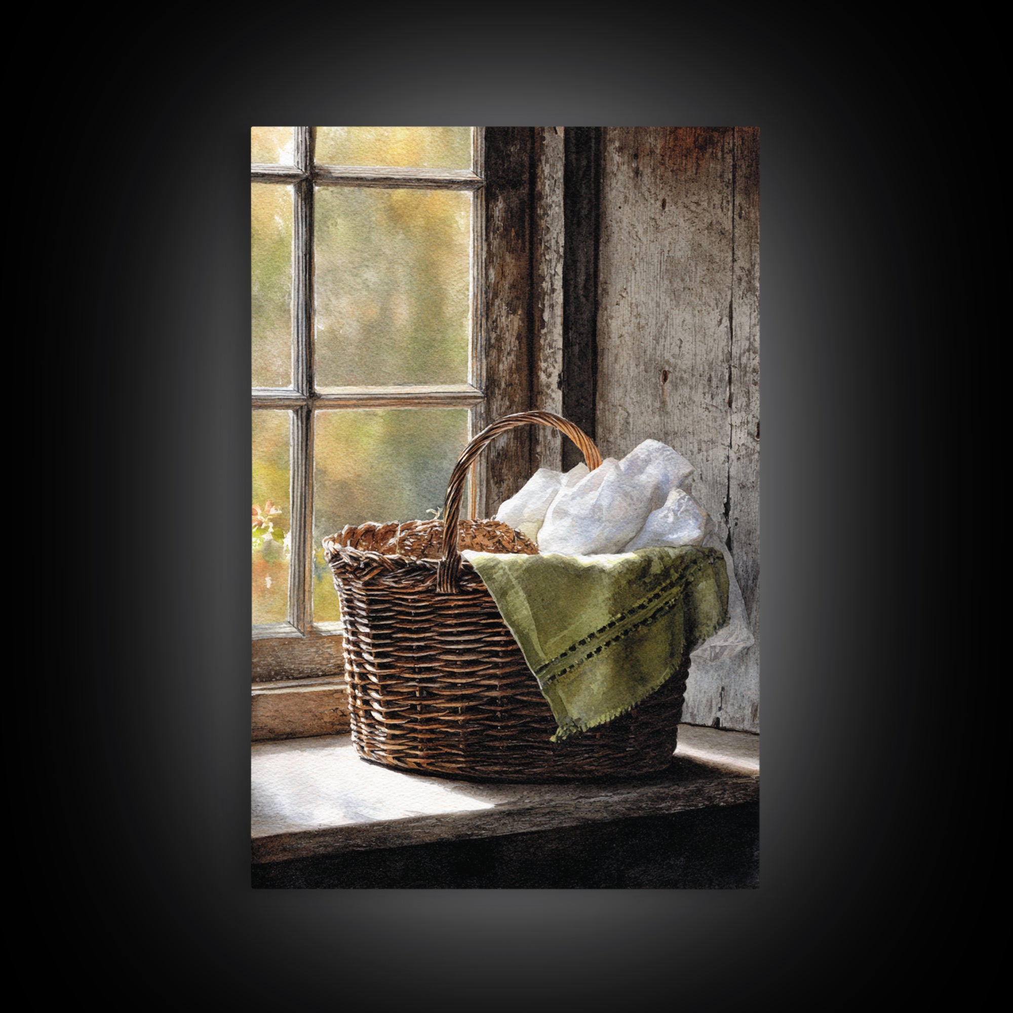 Blackberry Basket with Linen Cloth Canvas Print, Country Art, Home Decor, Farmhouse Decor, Abstract Art, Country, Printable Art, COU-2x3-29