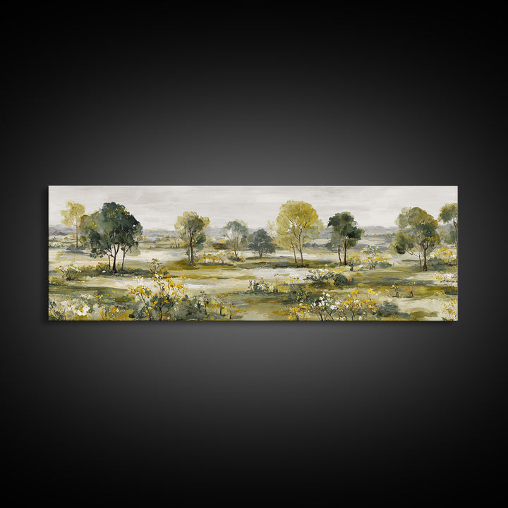 Apple Orchard with Warm Autumn Light Canvas Print, Country Art, Luxury Decor, Farmhouse Decor, Oil Painting, Country, COU-3x1-70