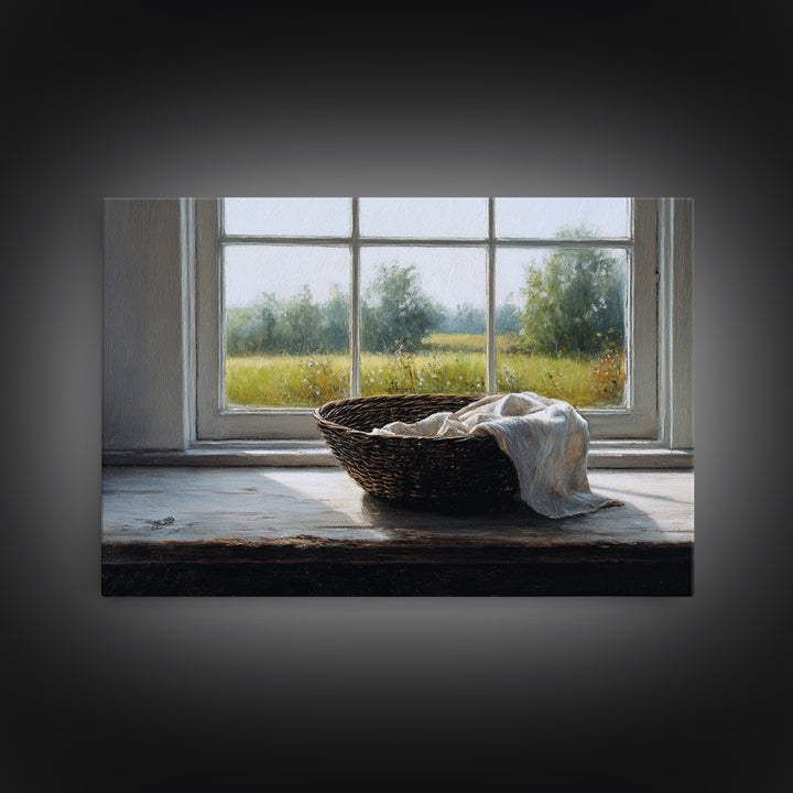 Blackberry Basket with Linen Cloth Canvas Print, Country Art, Eclectic Wall Art, Farmhouse Decor, Fine Art, Country, Boho Decor, COU-3x2-73