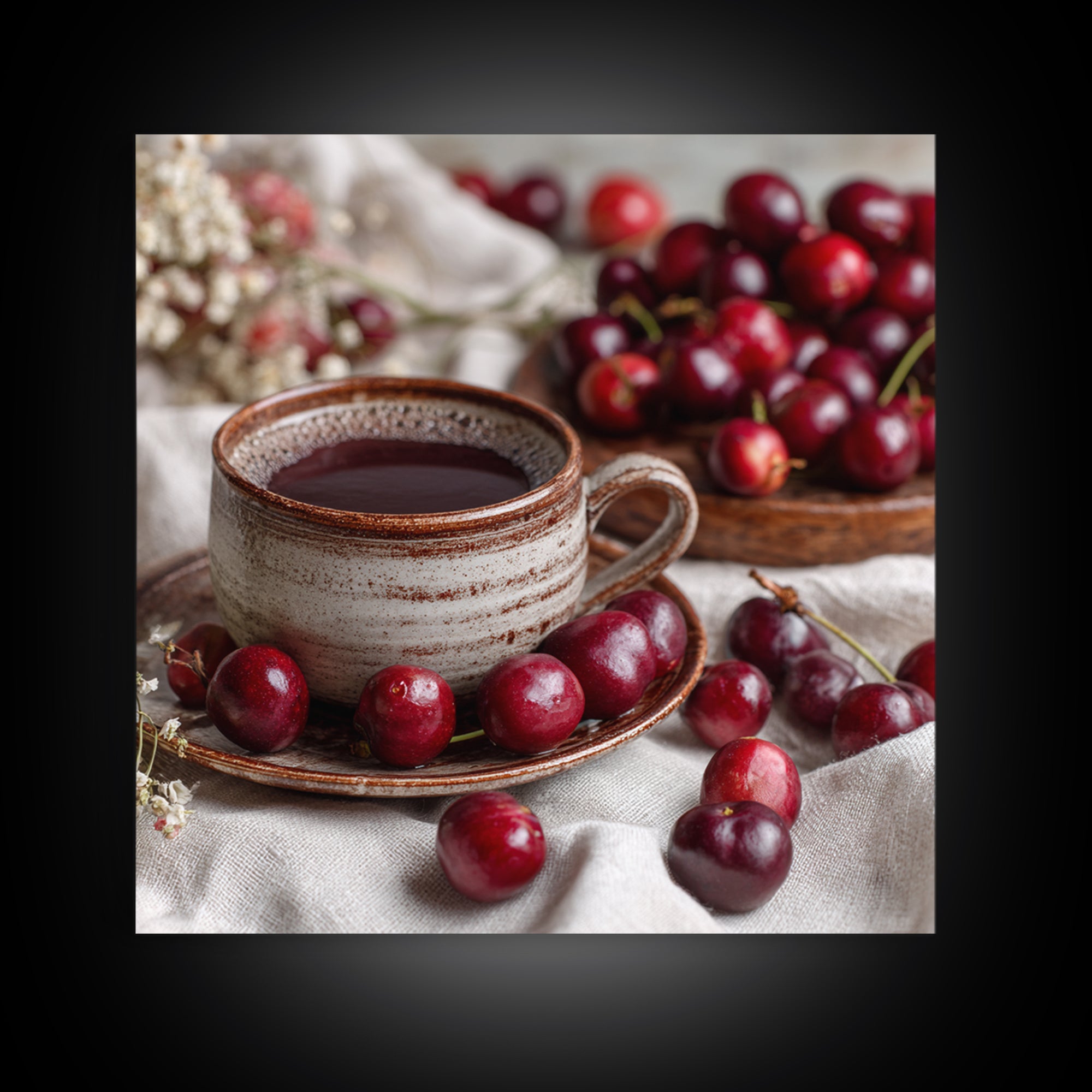 Coffee Farm Landscape Framed Canvas Print, Coffee Shop Art, Dark Academia Decor, Cafe Decor, Fine Art, Cafe, Whimsical Art, CSA-1x1-47