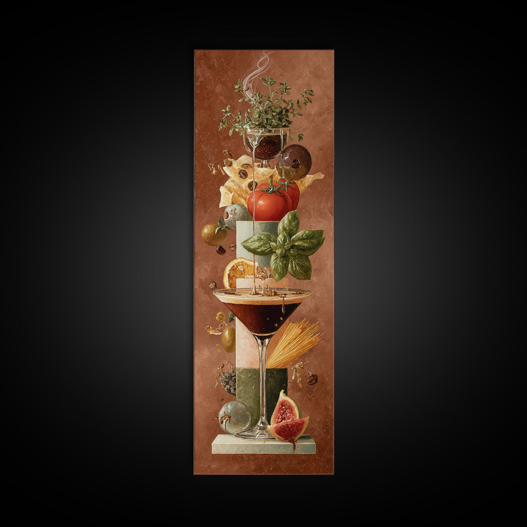 Espresso Martini Coffee Cocktail Still Life Canvas Print, Coffee Shop Art, Fine Art Print, Cafe Decor, Fine Art, Cafe, CSA-1x3-5