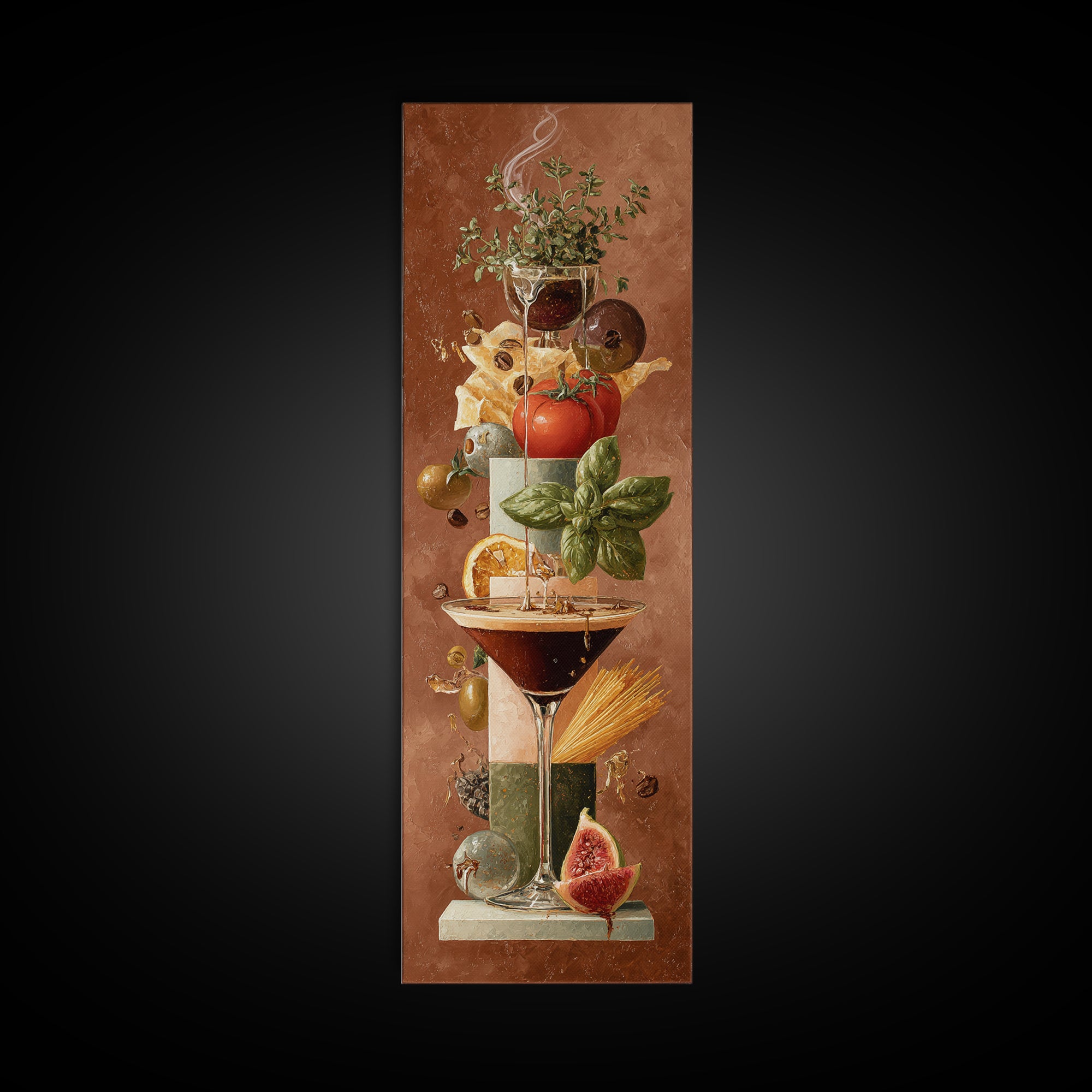 Espresso Martini Coffee Cocktail Still Life Canvas Print, Coffee Shop Art, Fine Art Print, Cafe Decor, Fine Art, Cafe, CSA-1x3-5