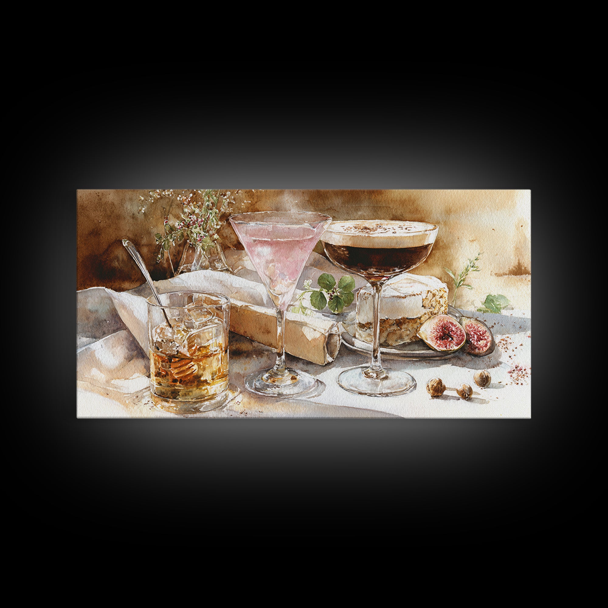 Espresso Martini Coffee Cocktail Still Life Framed Canvas Print, Coffee Shop Art, Printable, Cafe Decor, Fine Art, Cafe, CSA-2x1-13