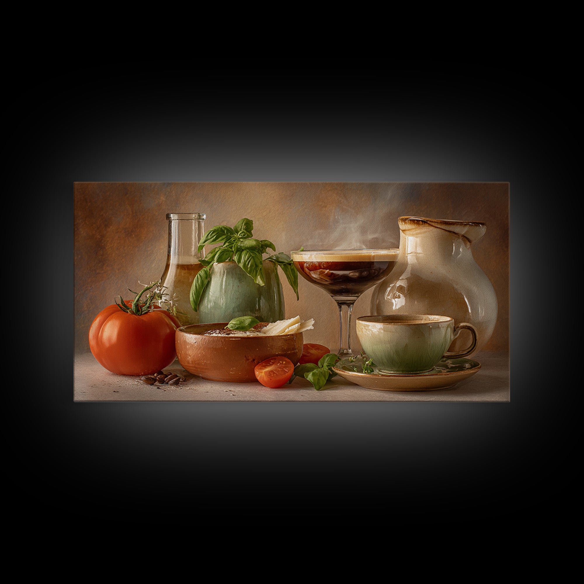 Espresso Martini Coffee Cocktail Still Life Canvas Print, Coffee Shop Art, Kitchen Wall Art, Cafe Decor, Fine Art, Cafe, CSA-2x1-61