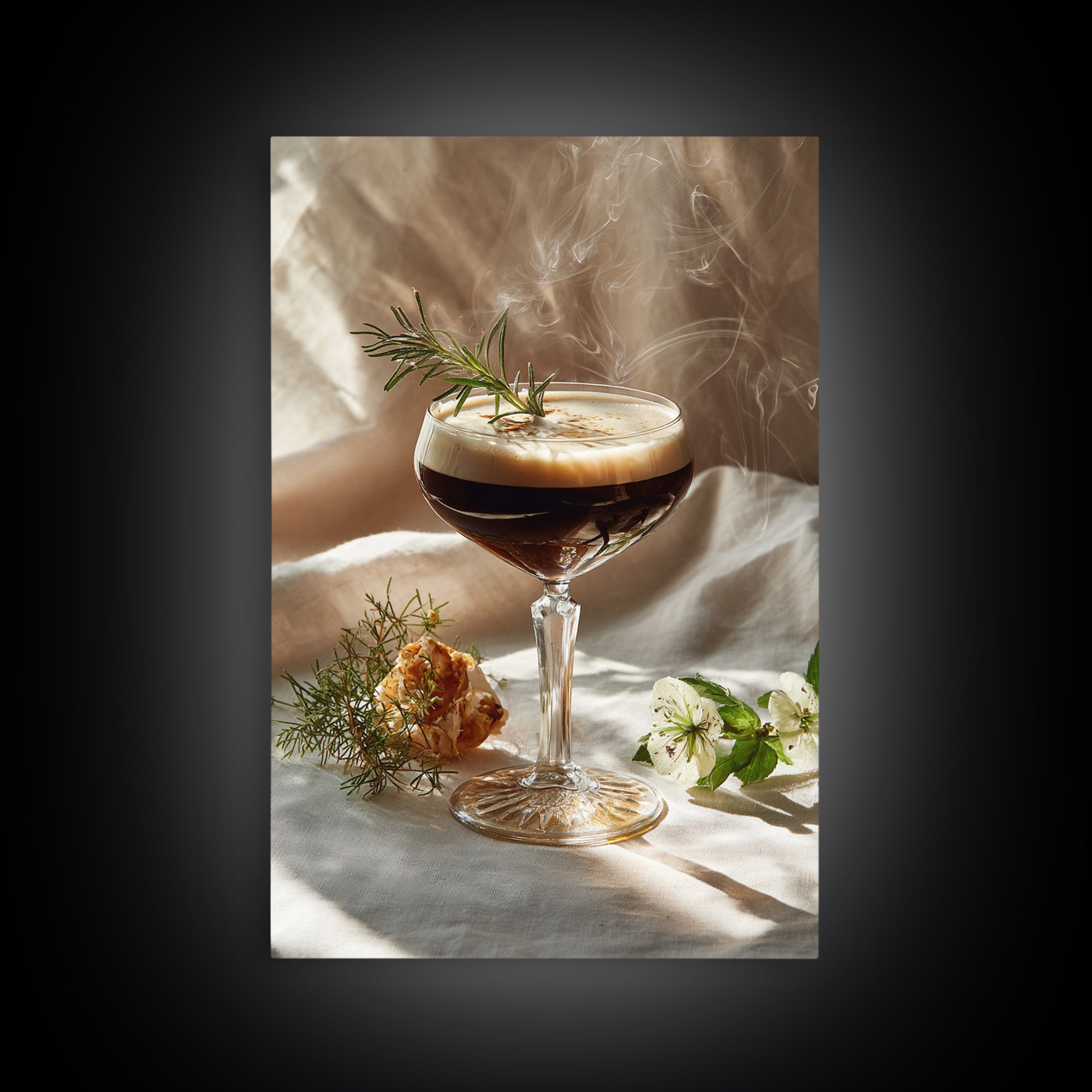 Espresso Martini Coffee Cocktail Still Life Framed Canvas Print, Coffee Shop Art, Canvas Wall Art, Cafe Decor, Fine Art, Cafe, CSA-2x3-1