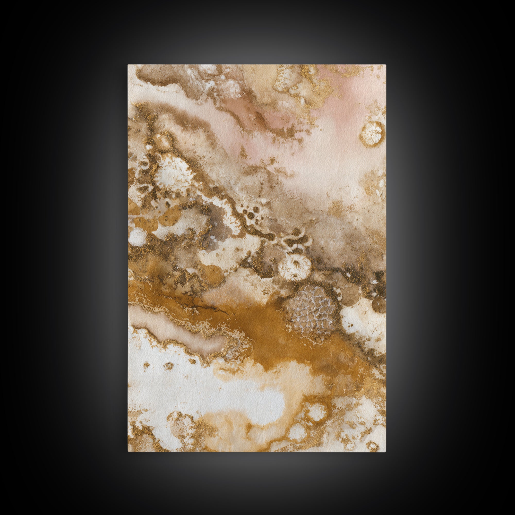 Abstract Brown and Cream Coffee Swirl Framed Canvas Print, Coffee Shop Art, Printable Art, Cafe Decor, Fine Art, Cafe, CSA-2x3-17