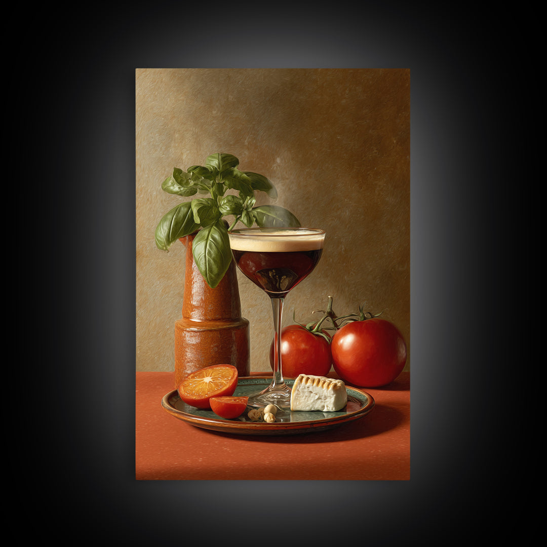 Espresso Martini Coffee Cocktail Still Life Canvas Print, Coffee Shop Art, Kitchen Art, Cafe Decor, Cafe, Minimalist Wall Art, CSA-2x3-49
