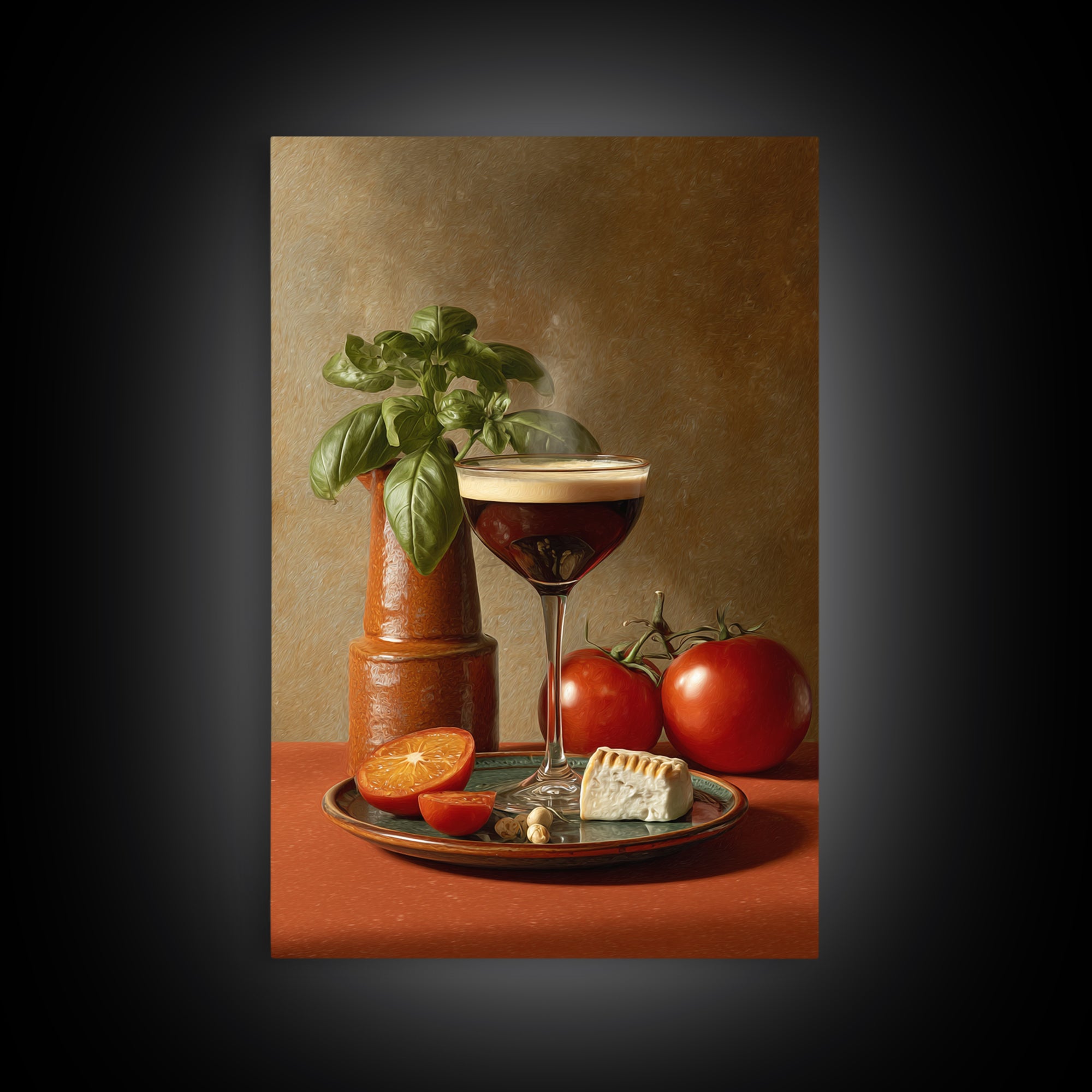 Espresso Martini Coffee Cocktail Still Life Canvas Print, Coffee Shop Art, Kitchen Art, Cafe Decor, Cafe, Minimalist Wall Art, CSA-2x3-49