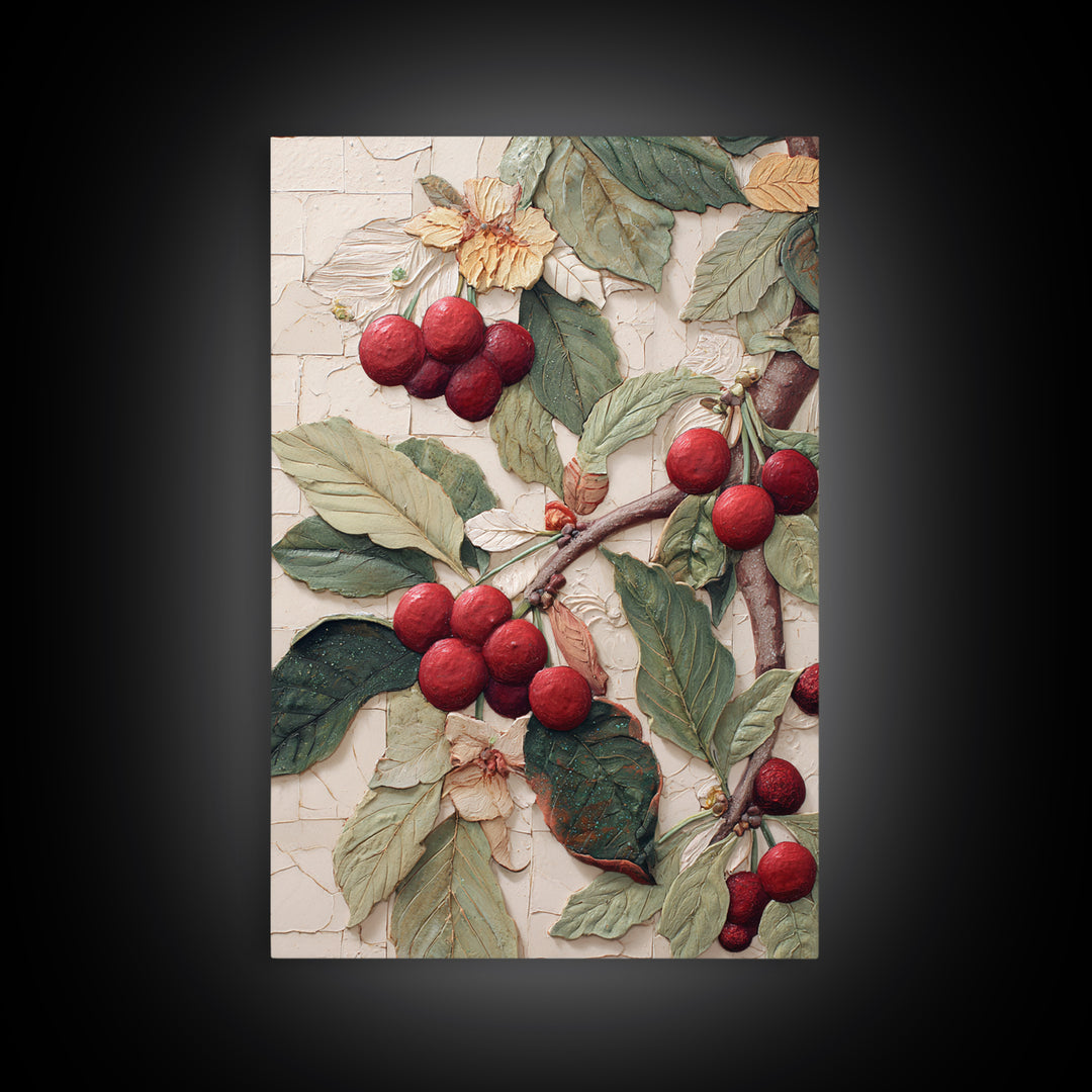 Coffee Farm Landscape Framed Canvas Print, Coffee Shop Art, Canvas Wall Art, Cafe Decor, Oil Painting, Cafe, Bedroom Wall Art, CSA-2x3-55