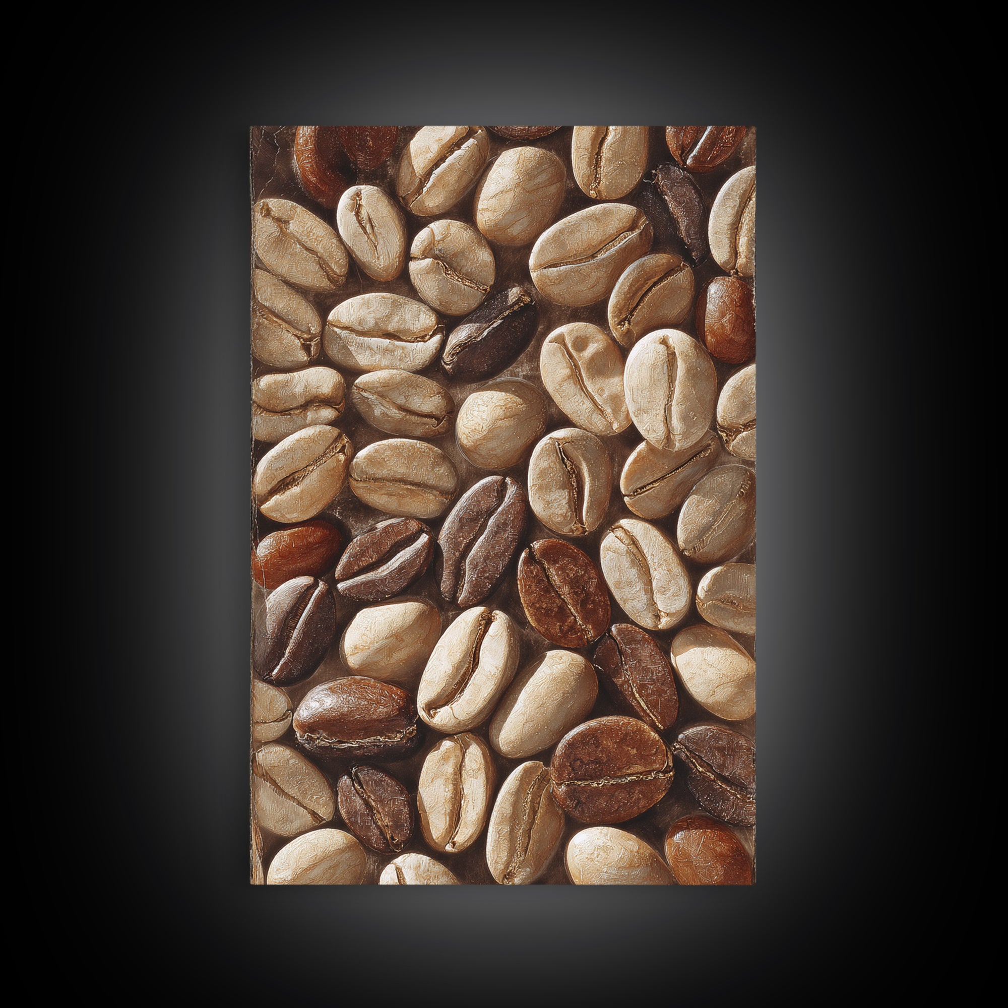Coffee Bean Pattern Canvas Print, Coffee Shop Art, Dopamine Decor, Cafe Decor, Fine Art, Cafe, Coffee Wall Art, Gallery Decor, CSA-2x3-71