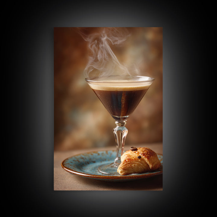 Espresso Martini Coffee Cocktail Still Life Framed Canvas Print, Coffee Shop Art, Canvas Print, Cafe Decor, Fine Art, Cafe, CSA-2x3-97