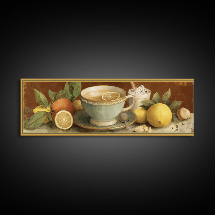 Retro Cafe Poster Coffee Cup Graphic Framed Canvas Print, Coffee Shop Art, Digital Wall Art, Cafe Decor, Fine Art, Cafe, CSA-3x1-47