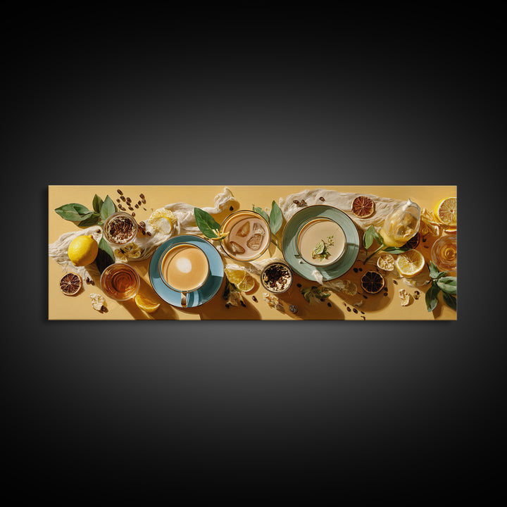 Espresso Martini Coffee Cocktail Still Life Framed Canvas Print, Coffee Shop Art, Food Art, Cafe Decor, Fine Art, Cafe, CSA-3x1-81
