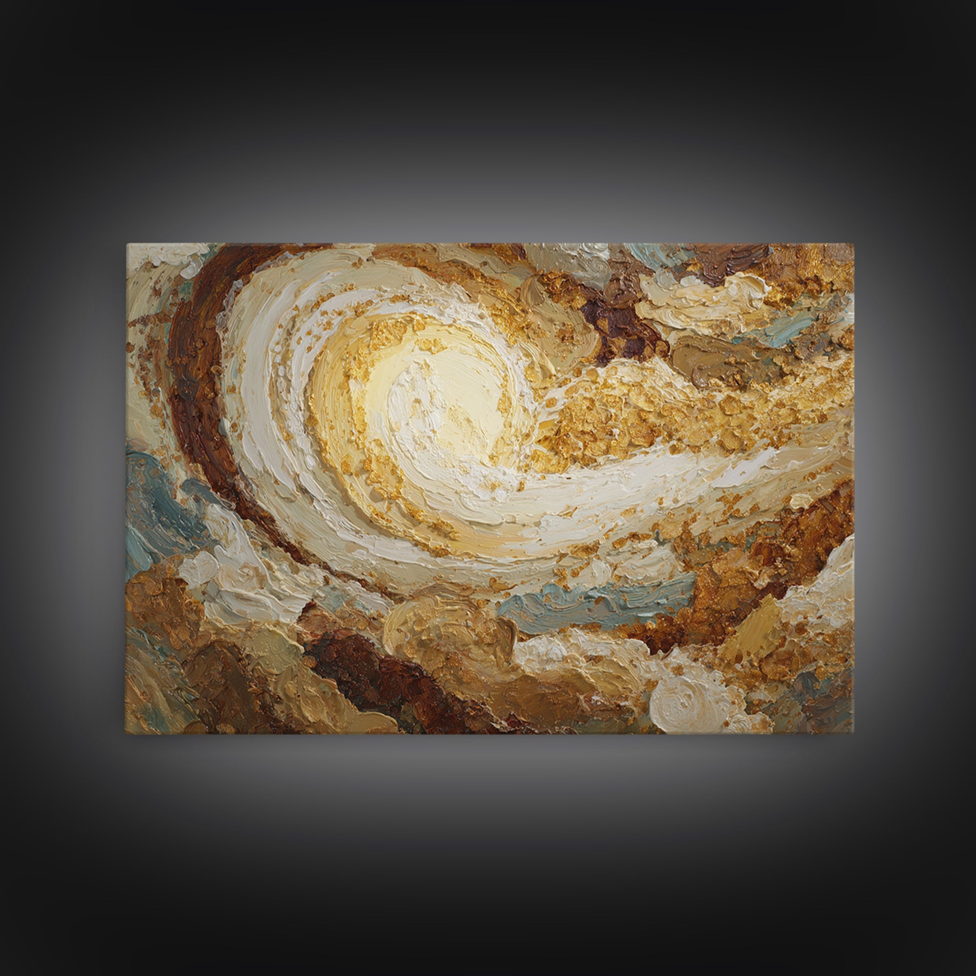 Abstract Brown and Cream Coffee Swirl Framed Canvas Print, Coffee Shop Art, Gothic Wall Art, Cafe Decor, Abstract Art, Cafe, CSA-3x2-13