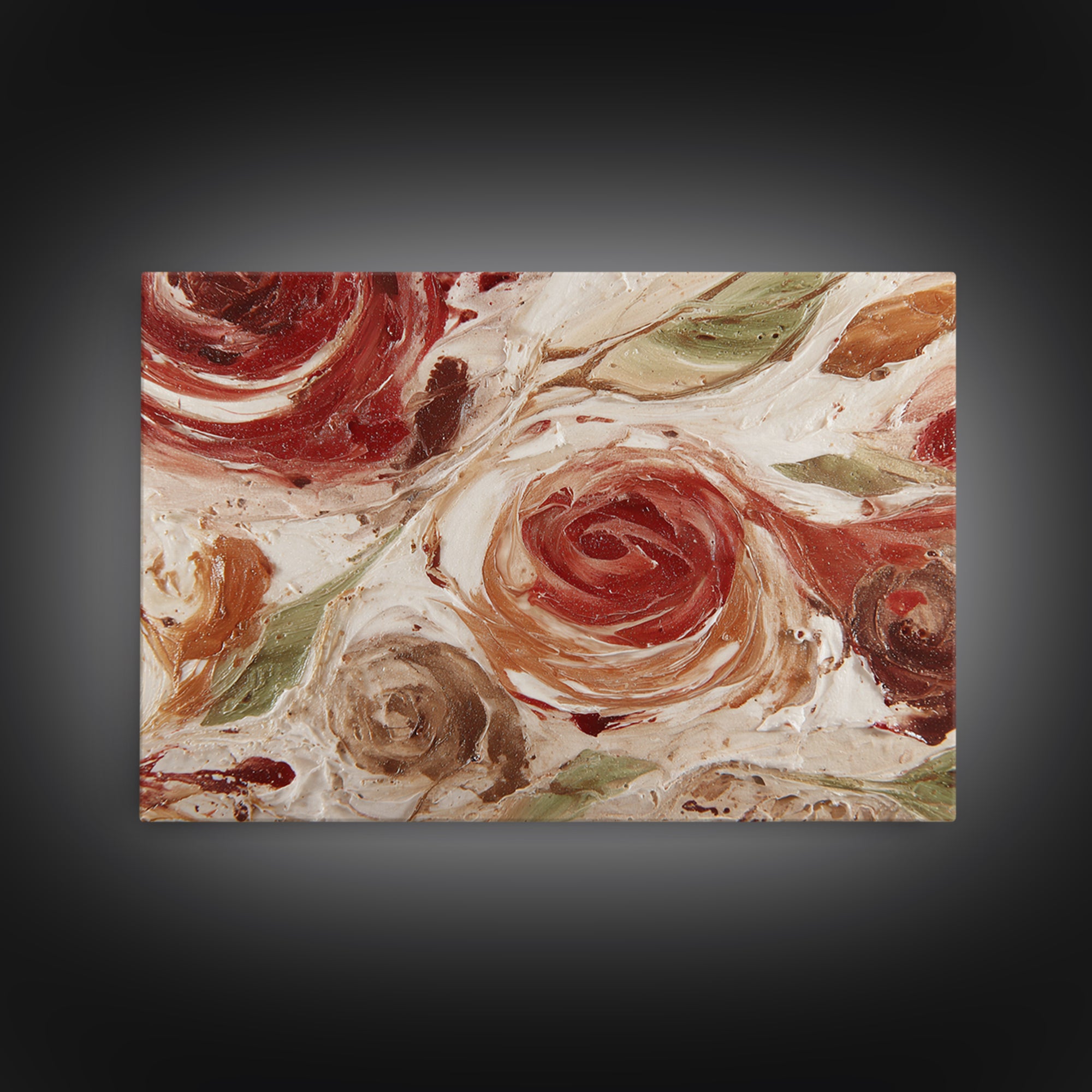 Abstract Brown and Cream Coffee Swirl Canvas Print, Coffee Shop Art, Whimsical Art, Cafe Decor, Abstract Art, Cafe, CSA-3x2-37