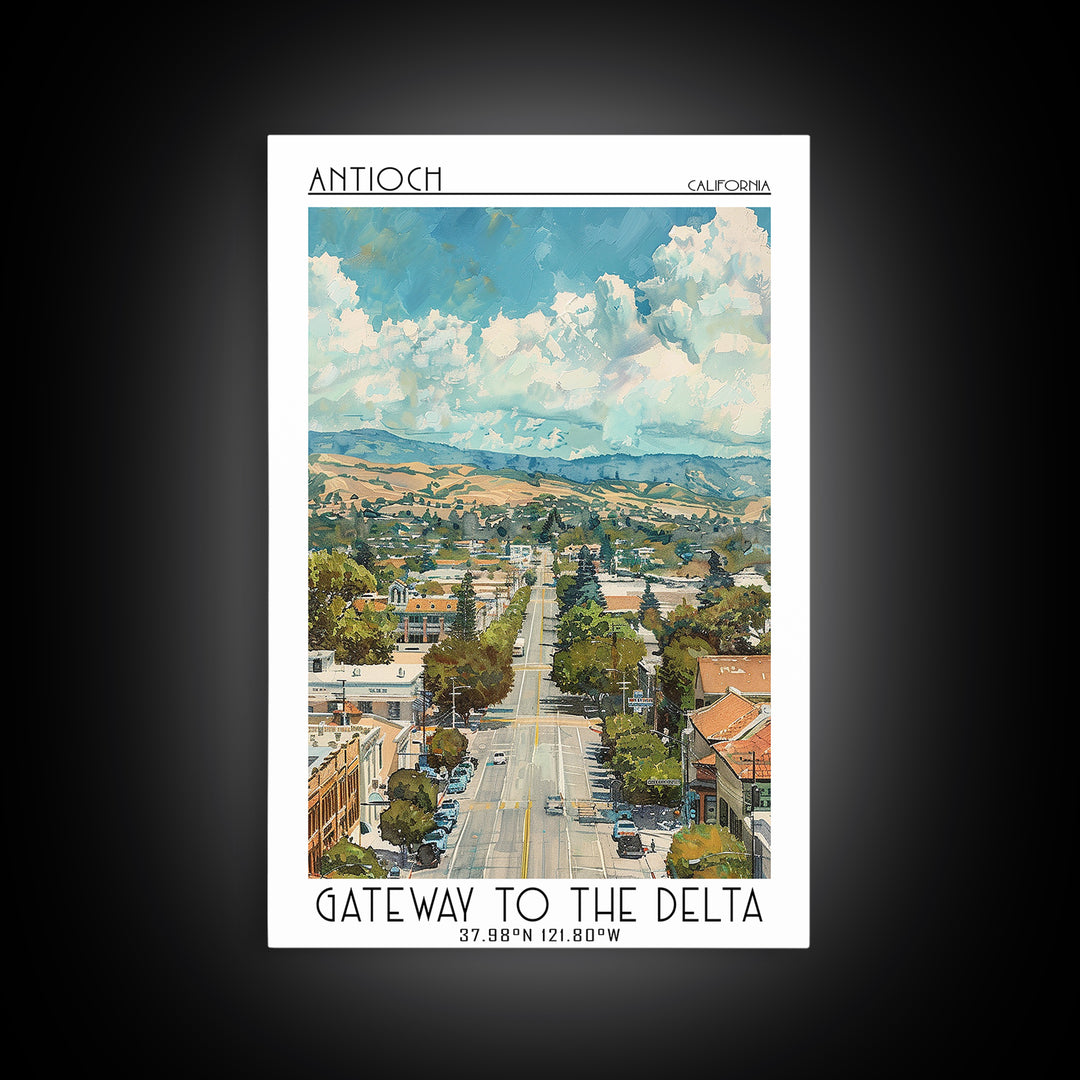 Antioch Travel Poster, Canvas Print, Retro Travel Poster, City Wall Art, Vintage City Poster, Gallery Wall Set, Vintage Travel Print