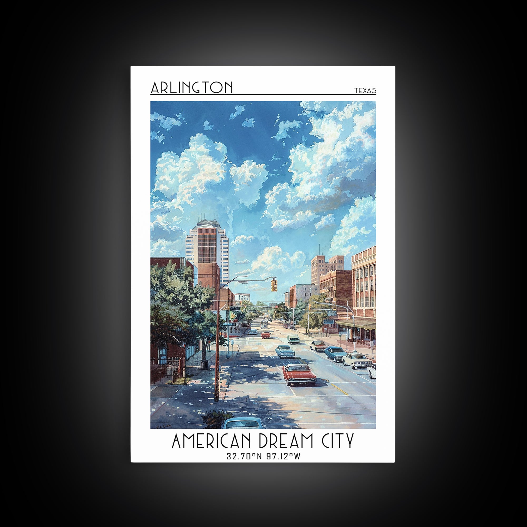 Arlington Travel Poster, Canvas Print, Travel Wall Decor, Minimalist Poster, City Travel Poster, Living Room Wall Art, Travel Prints