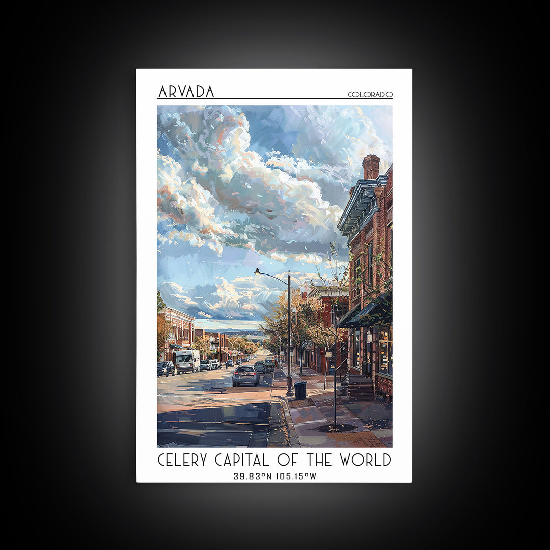 Arvada Travel Poster, Canvas Print, City Travel Poster, Travel Wall Art, Vintage Travel Art, Living Room Wall Art, City Illustration