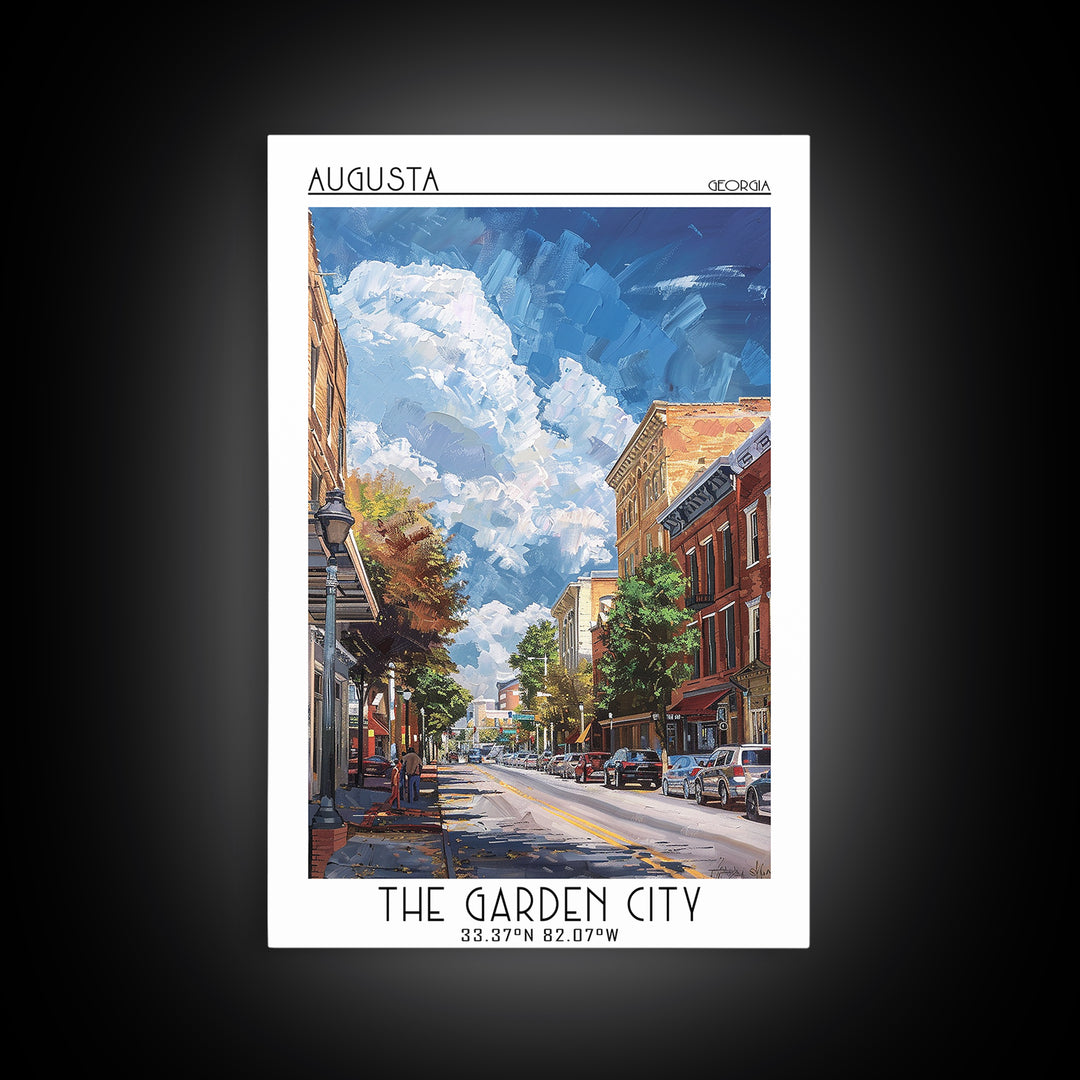 Augusta Travel Poster, Canvas Print, Travel Wall Art, City Wall Art, Travel Art Print, City Art Print, Poster Print, Wanderlust Gift
