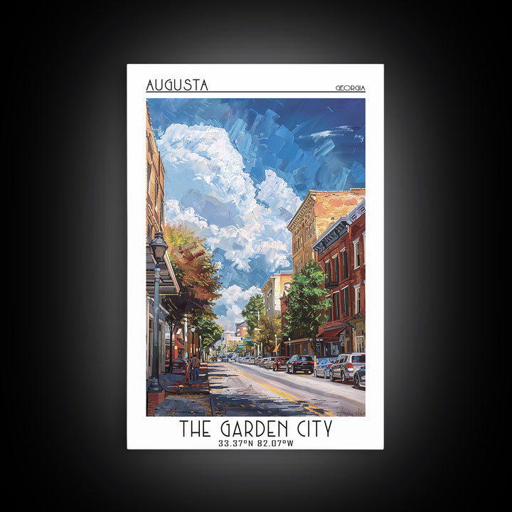 Augusta Travel Poster, Canvas Print, Travel Wall Art, City Wall Art, Travel Art Print, City Art Print, Poster Print, Wanderlust Gift