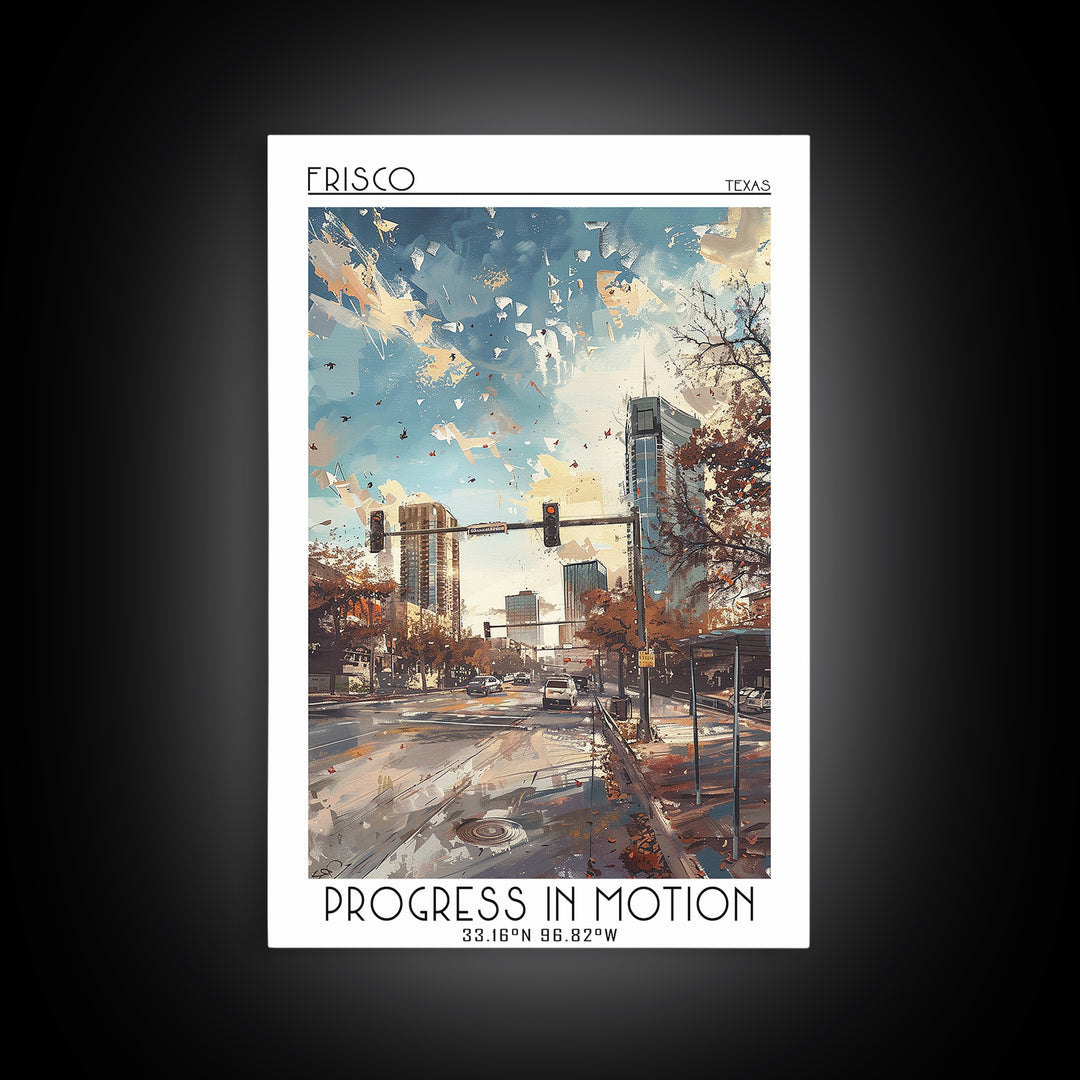 Frisco Travel Poster, Framed Canvas Print, Travel Wall Decor, Minimalist Poster, Poster Print, Travel Wall Art, Mid Century Wall Art