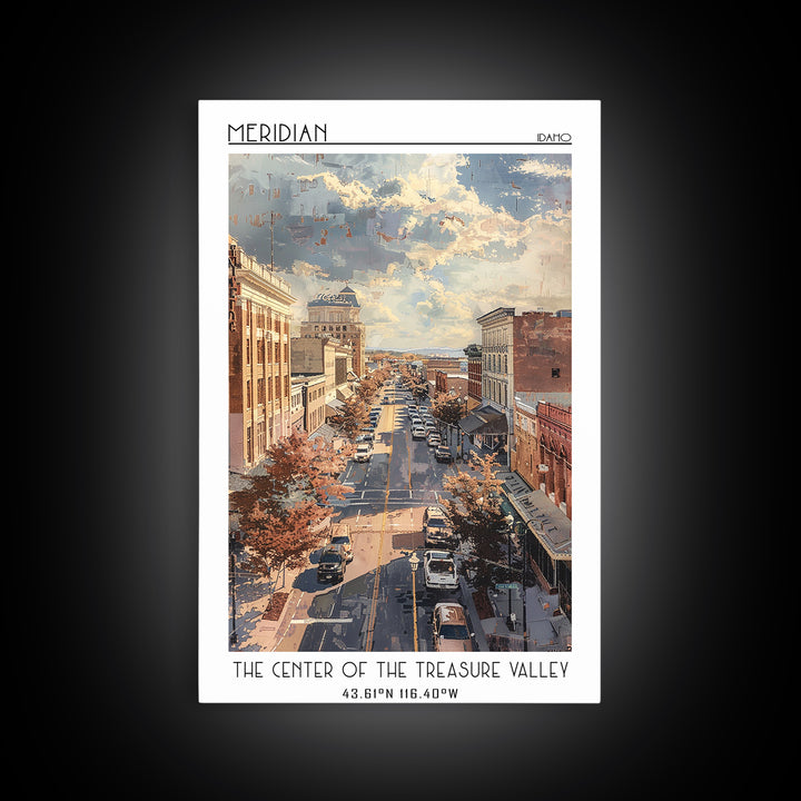 Meridian Travel Poster, Canvas Print, City Travel Poster, Travel Wall Decor, Art Print, Travel Wall Art, Travel Prints, Travel Decor