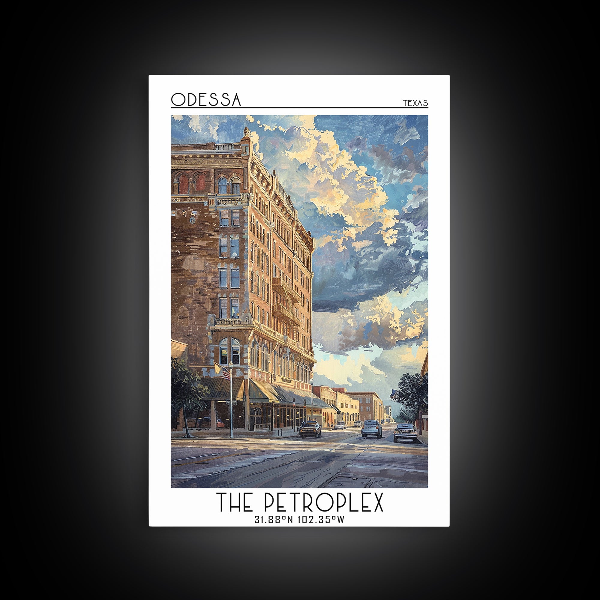 Odessa Travel Poster, Framed Canvas Print, Retro Travel Poster, City Wall Art, City Travel Poster, City Illustration, Retro Wall Art