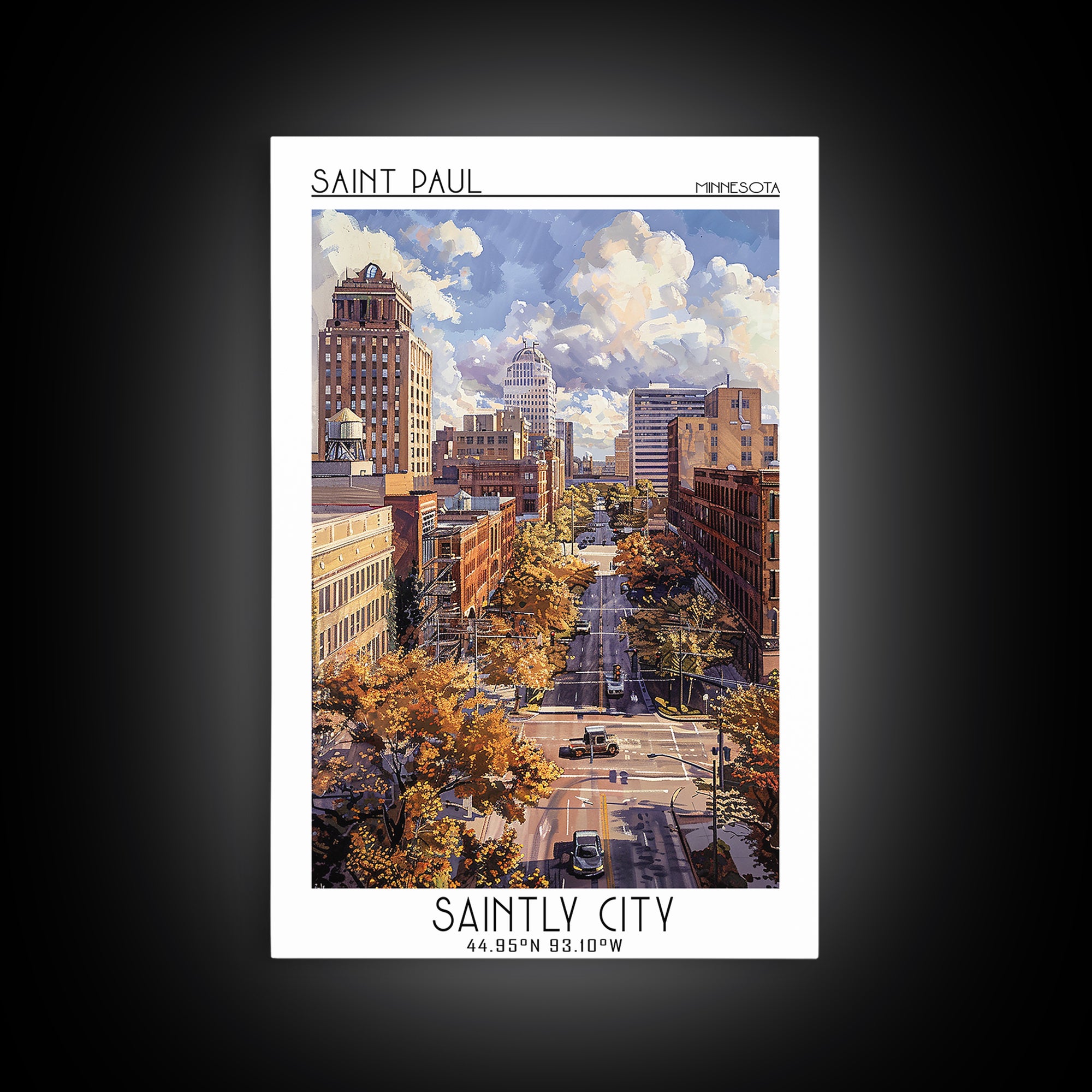 Saint Paul Travel Poster, Canvas Print, Travel Wall Art, City Wall Art, Vintage Travel Art, Travel Print, Art Print, Wanderlust Gift
