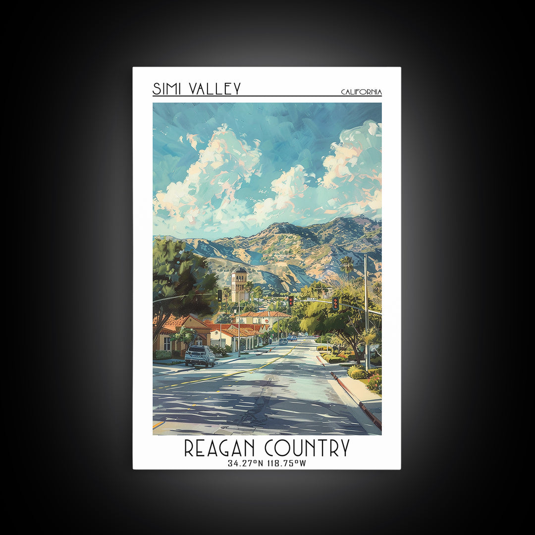 Simi Valley Travel Poster, Canvas Print, City Travel Poster, Travel Wall Art, Mid Century Wall Art, Vintage Travel, Gallery Wall Set