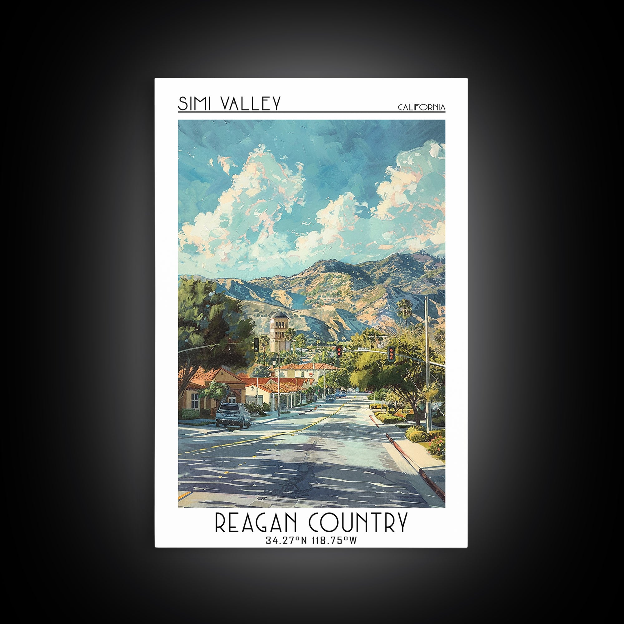 Simi Valley Travel Poster, Canvas Print, City Travel Poster, Travel Wall Art, Mid Century Wall Art, Vintage Travel, Gallery Wall Set