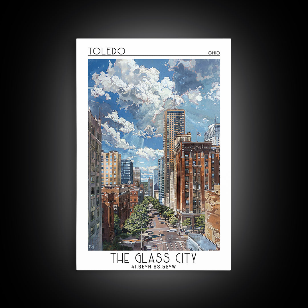 Toledo Travel Poster, Canvas Print, Travel Prints, Landscape Art, Travel Wall Art, Retro Travel Poster, Vintage Travel, Poster Print