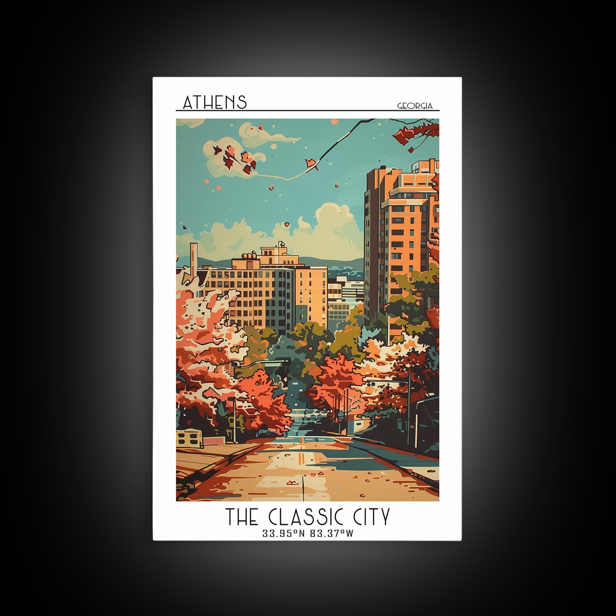 Athens Travel Poster, Framed Canvas Print, Travel Wall Decor, Minimalist Poster, City Wall Art, Travel Art Print, City Travel Poster