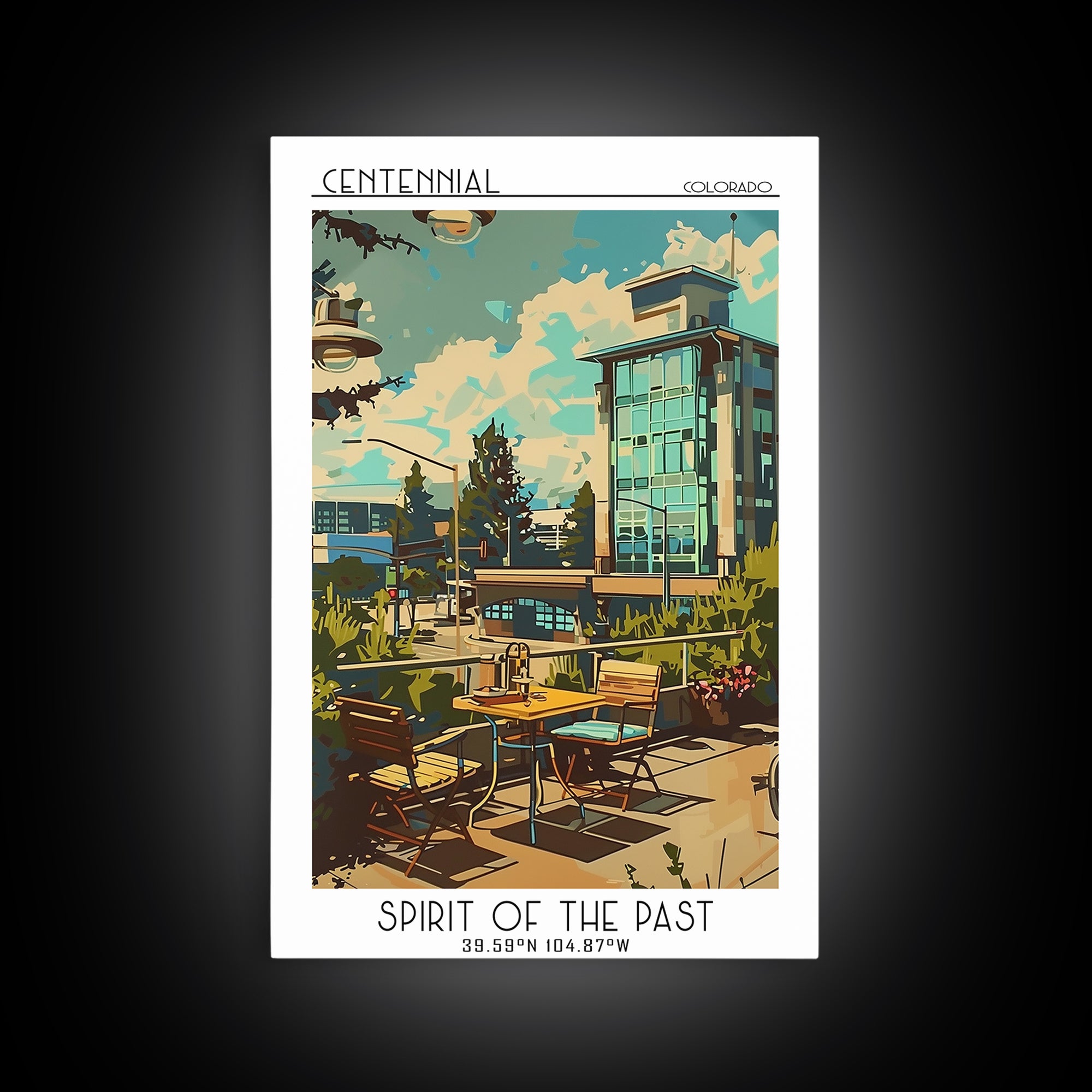 Centennial Travel Poster, Canvas Print, Vintage Travel Print, City Wall Art, Minimalist Poster, Vintage Poster, Living Room Wall Art