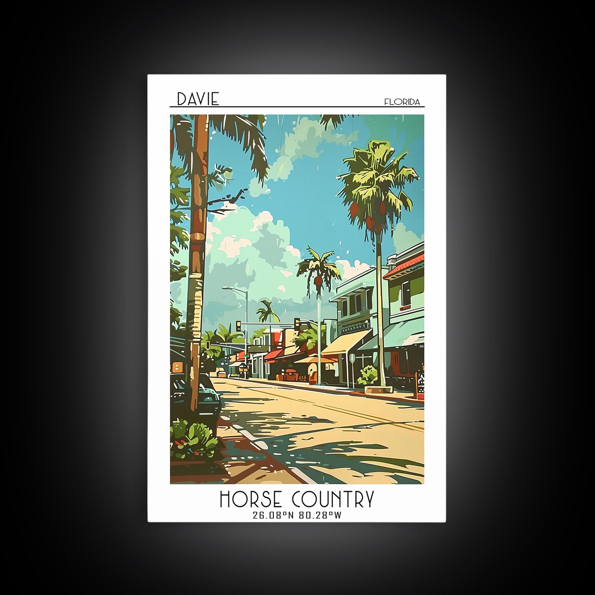 Davie Travel Poster, Canvas Print, Poster Print, Travel Wall Art, Vintage Travel Art, Vintage Posters, Travel Prints, Vintage Poster