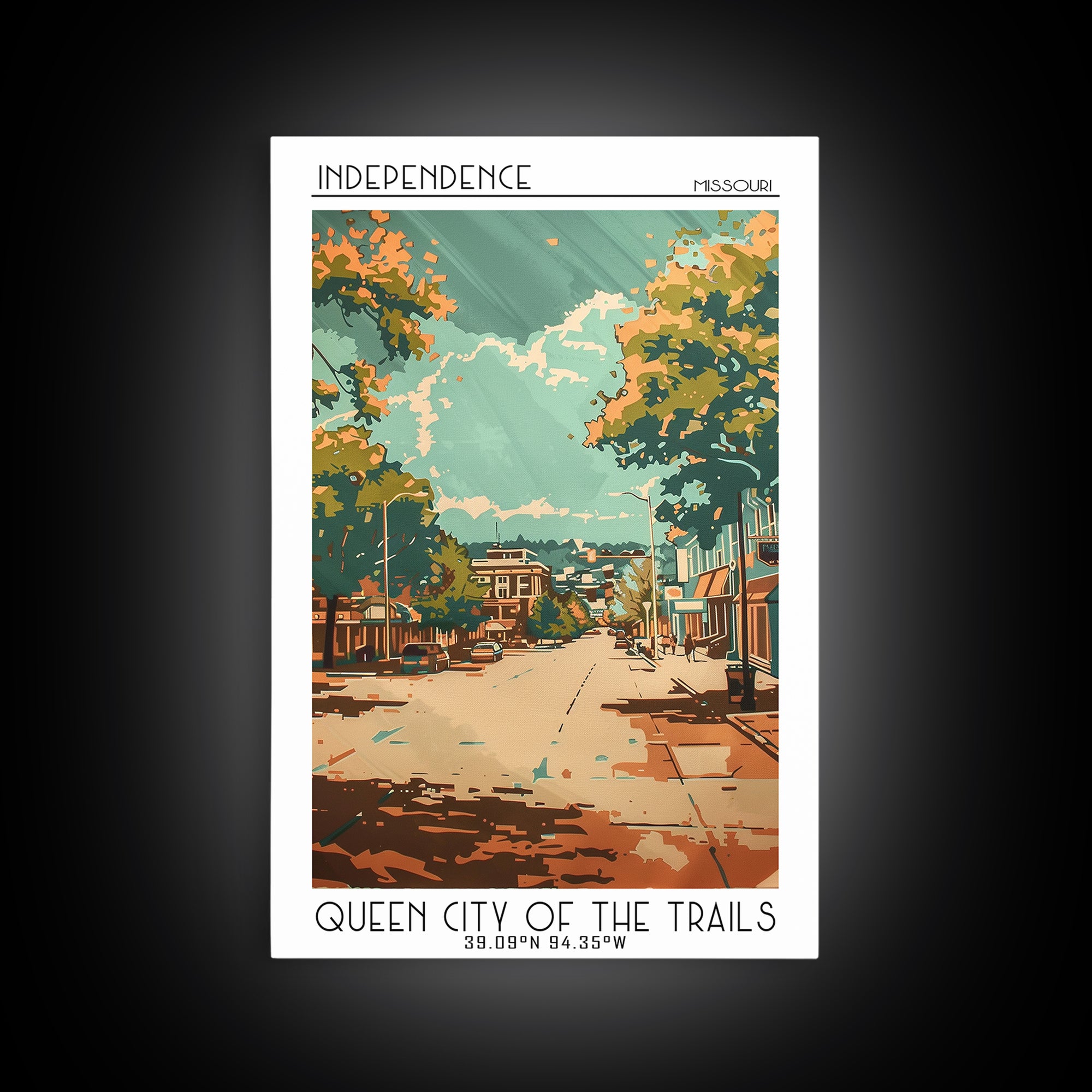 Independence Travel Poster, Canvas Print, City Travel Poster, Travel Wall Decor, Poster Art, Modern Wall Decor, Home Decor, Wall Art